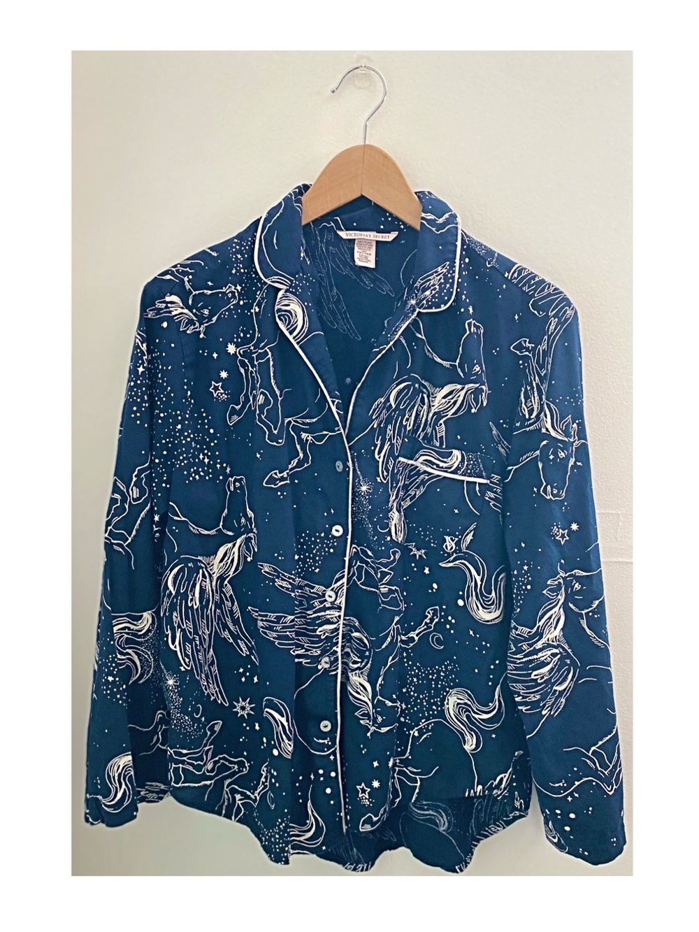 Victoria's Secret Navy Blue Pajama Top Size Small
